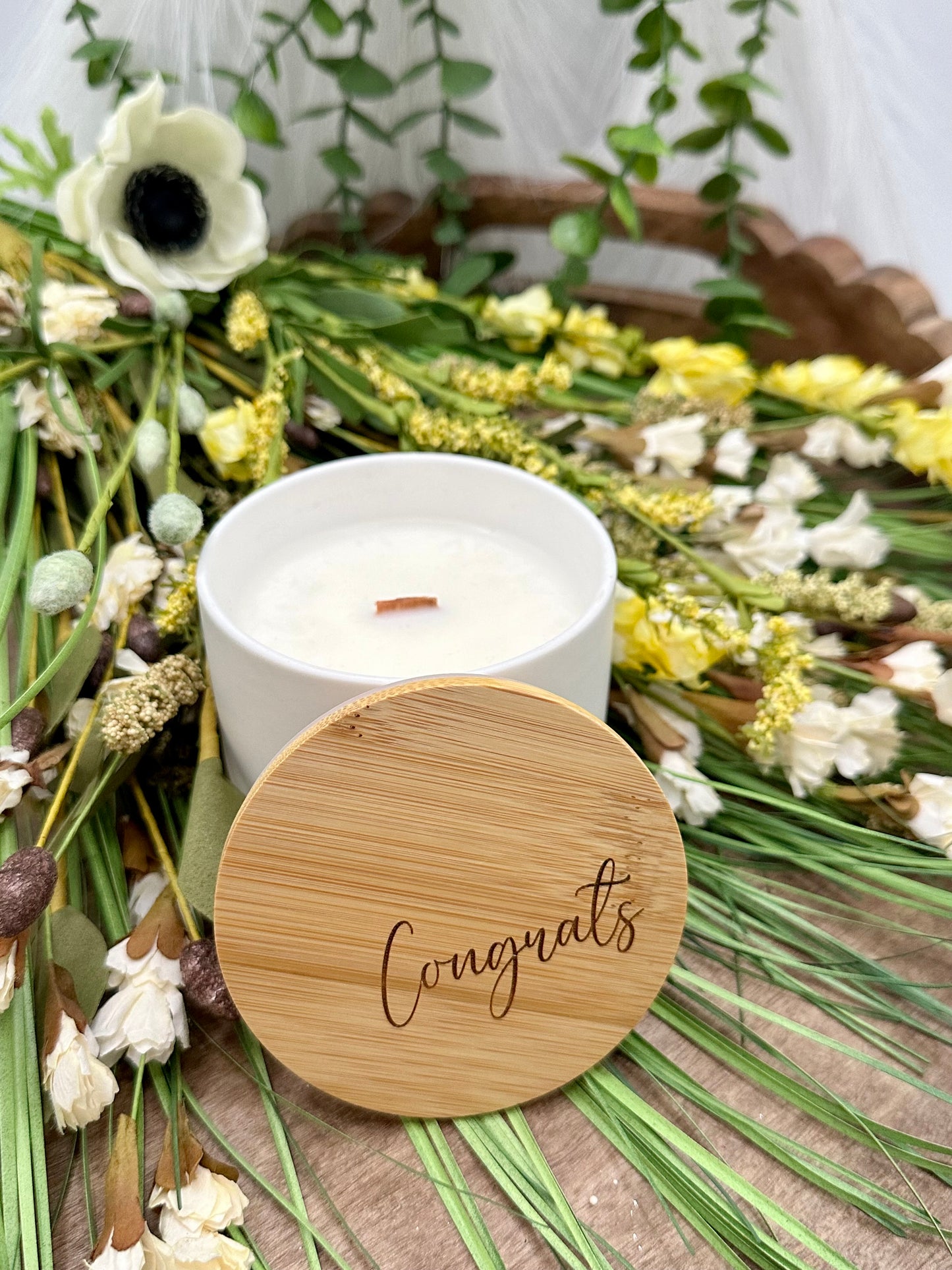 Ceramic Sentiment Candle