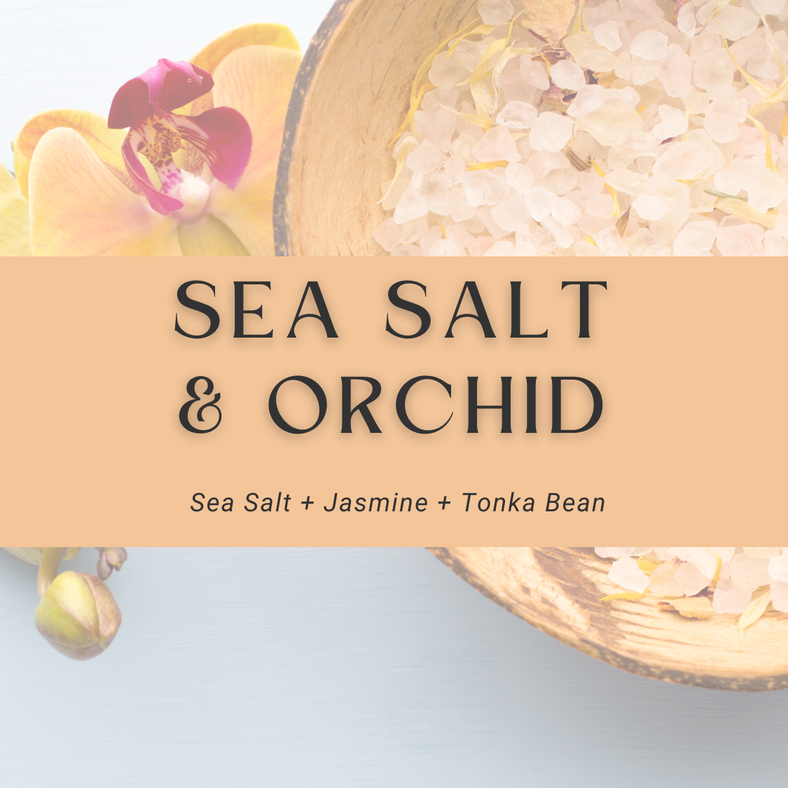 Ceramic Sentiment Candle - Sea Salt & Orchid