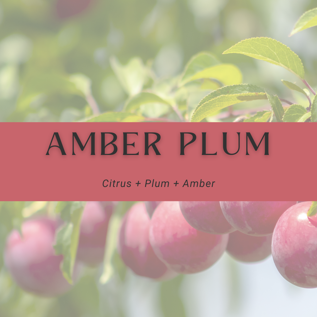 Amber Plum Wood Wick Soy Candle (SPRING)