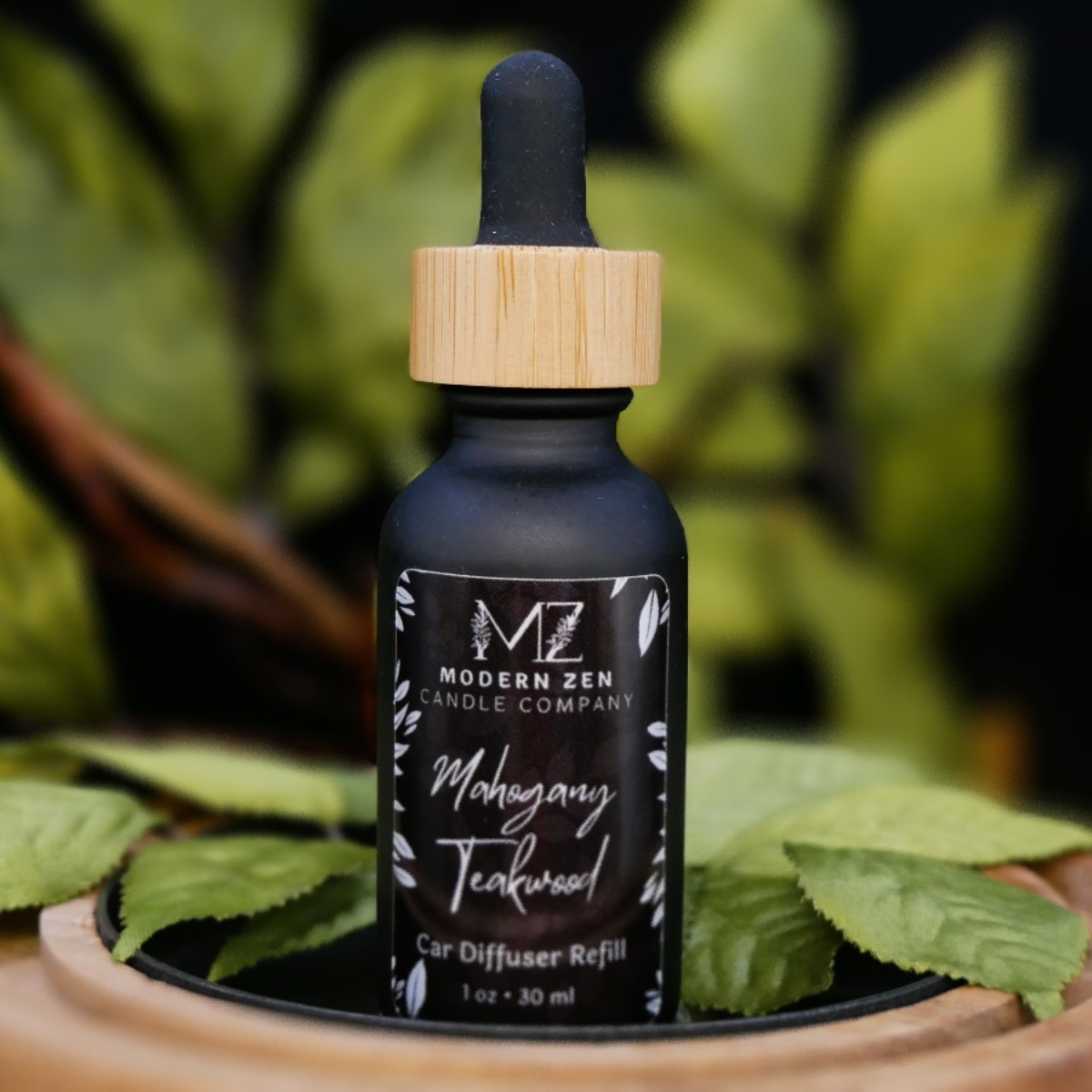 Mahogany Teakwood Car Diffuser Oil + Refill Set