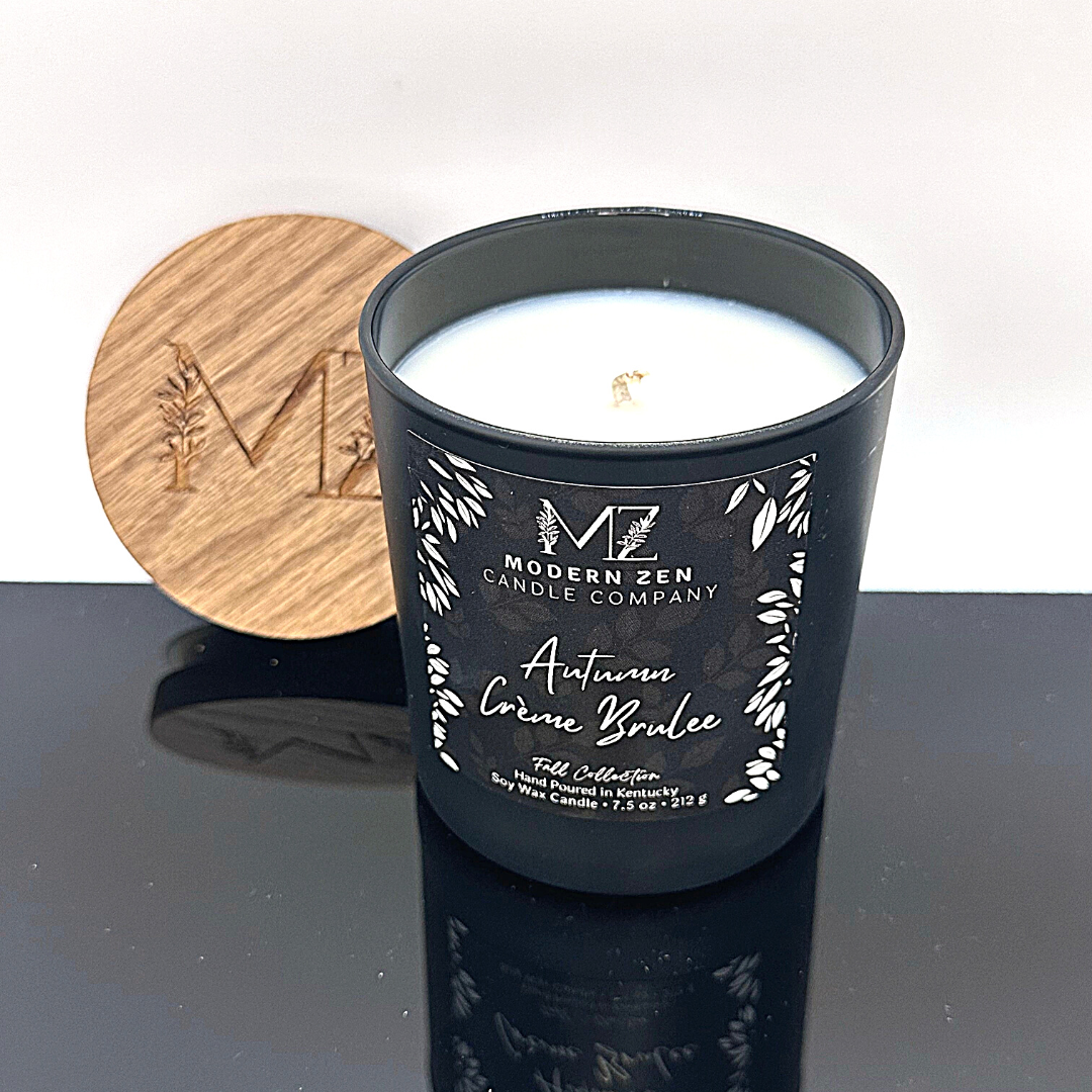 Black Autumn Creme Brulee oy Candle
