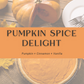 Pumpkin Spice Delight Wood Wick Soy Candle – Cozy Fall Scented Candle with Crackling Burn