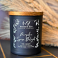 Hand Poured Black or White Cotton Wick Soy Candles - 7.5 oz