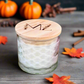 Pumpkin Spice Delight Wood Wick Soy Candle – Cozy Fall Scented Candle with Crackling Burn