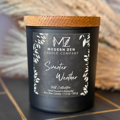 Sweater Weather Soy Candle – Cozy Fall Vibes for Your Home