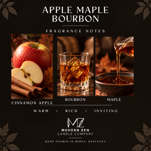 Apple Maple Bourbon Soy Candle – 7.5 oz