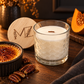 Autumn Crème Brûlée Modern Hex Wood Wick Soy Candle