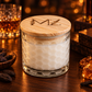 Bourbon Evening Glow Modern Hex Wood Wick Soy Candle
