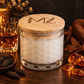 Bourbon Evening Glow Modern Hex Wood Wick Soy Candle