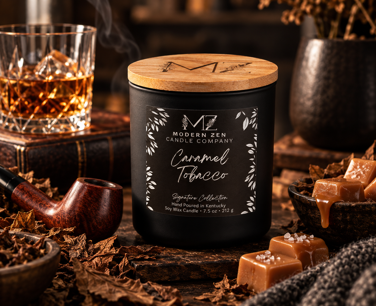 Caramel Tobacco Soy Candle