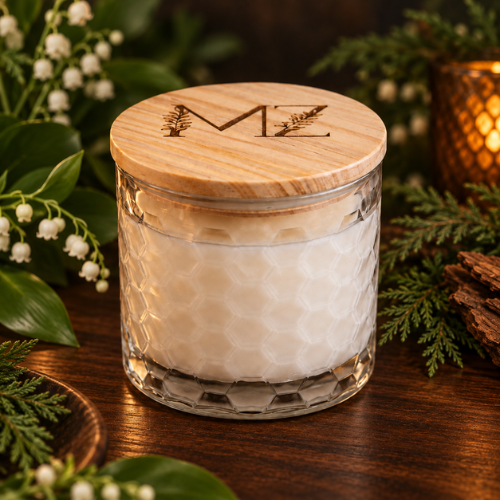 Fall Kentucky Breeze Modern Hex Wood Wick Soy Candle