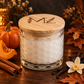 Pumpkin Spice Delight Modern Hex Wood Wick Soy Candle