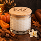 Pumpkin Spice Delight Modern Hex Wood Wick Soy Candle