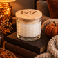 Pumpkin Spice Delight Modern Hex Wood Wick Soy Candle