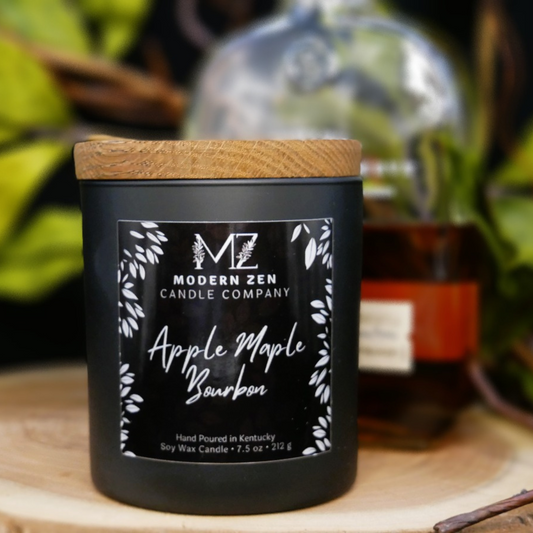 Crackling Wood Wick Candle - Mahogany Teakwood – Modern Zen Candle Company